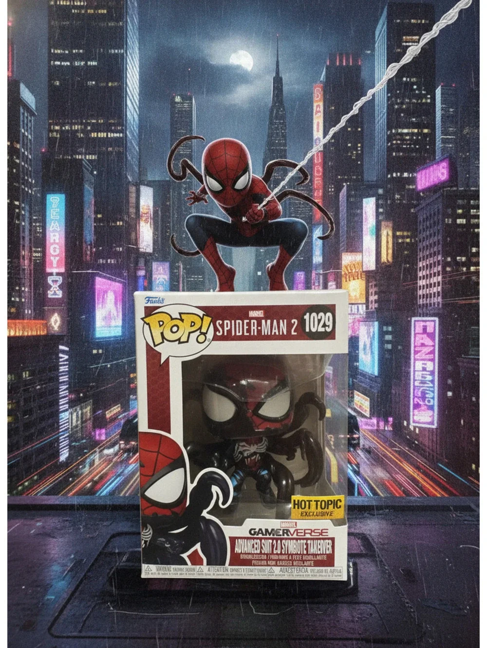 Funko Pop! Marvel Spider-Man 2 Advanced Suit 2.0 Symbiote Takeover #1029